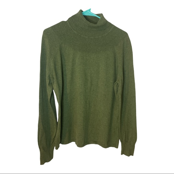 Woolrich Soft Green Turtleneck Cotton Sweater - Picture 4 of 6